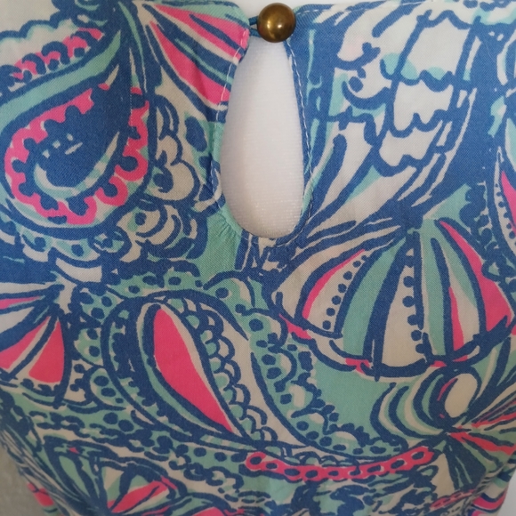 Lilly Pullitzer Sleeveless Floral Maxi Dress in Blue and Pink - Picture 5 of 9